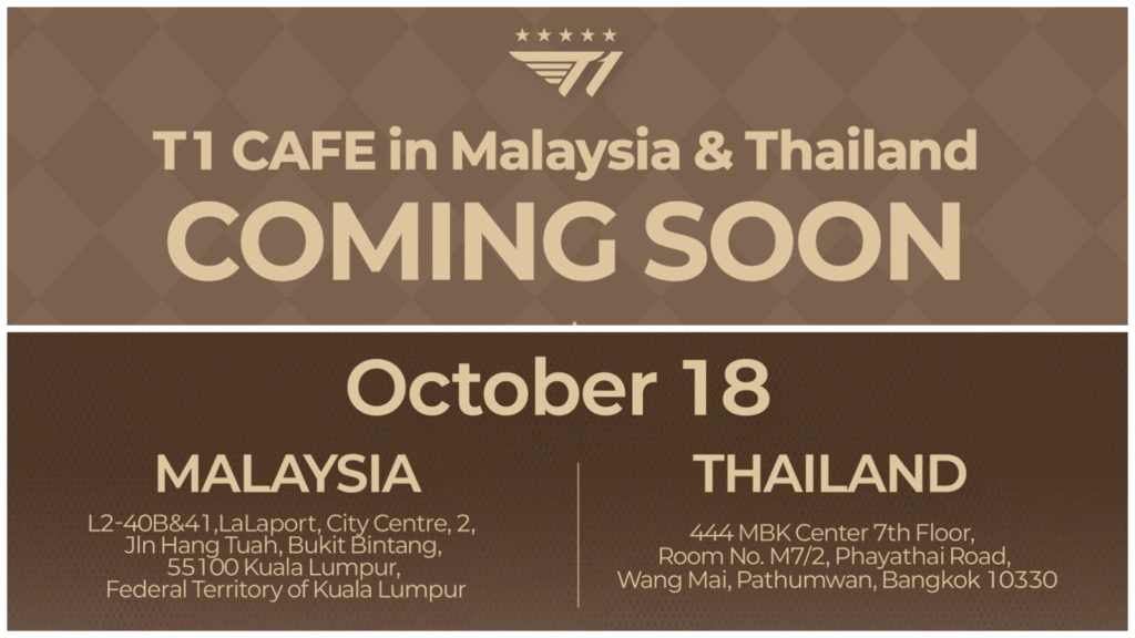 T1 Cafés Malaysia Thailand
